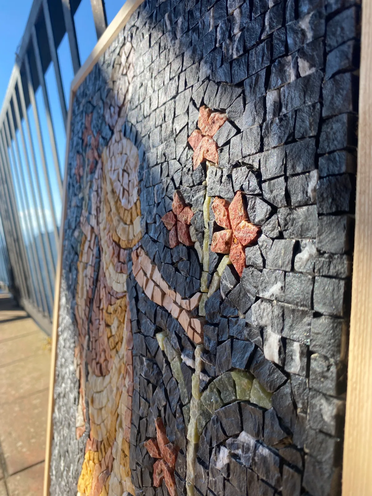 Mosaïque inspirée d&rsquo;une fresque de Pompéi
