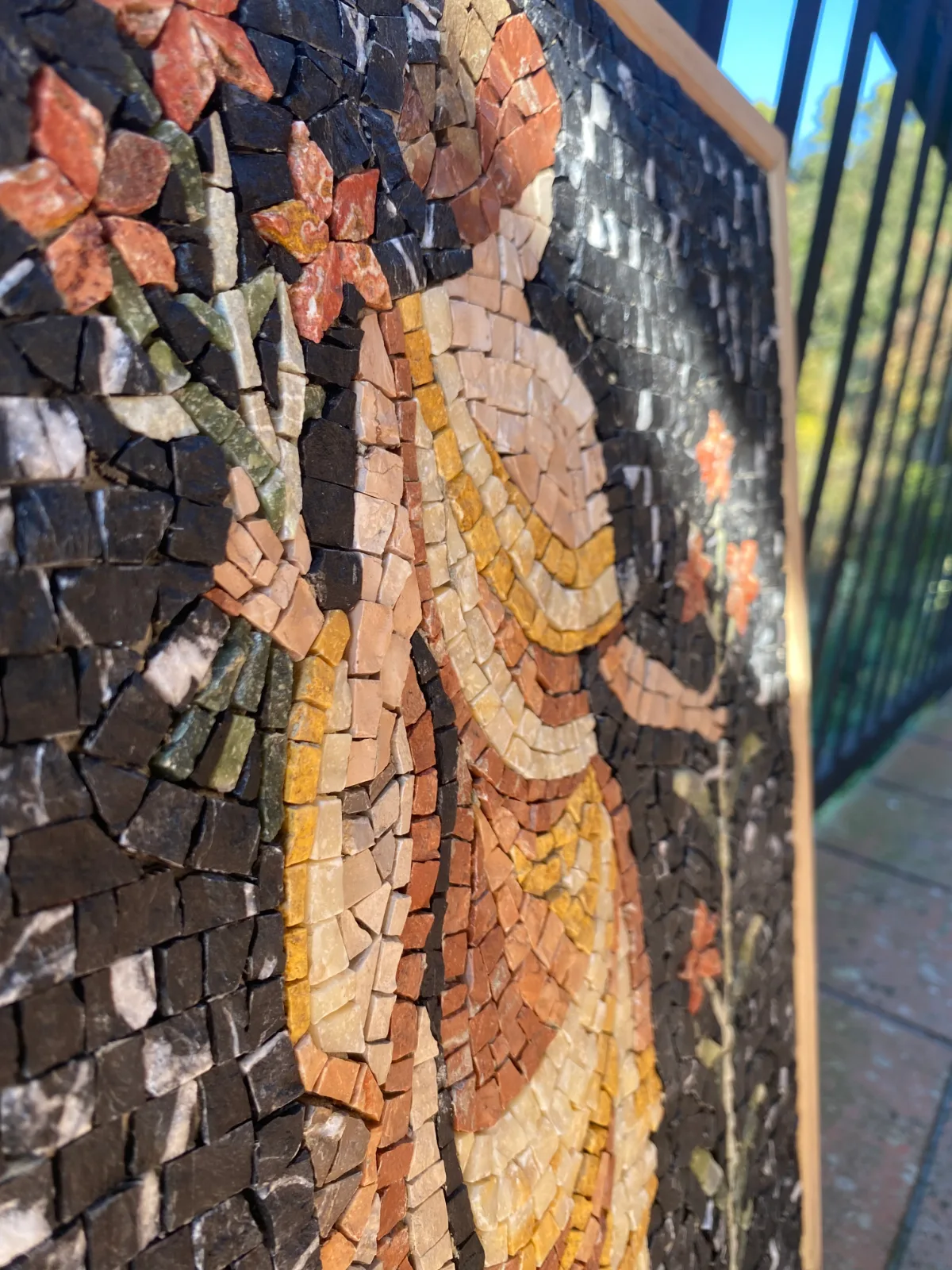 Mosaïque inspirée d&rsquo;une fresque de Pompéi