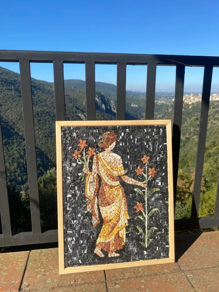 Mosaïque inspirée d&rsquo;une fresque de Pompéi